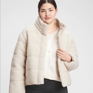 coldcontrol max puffer sherpa mockneck jacket